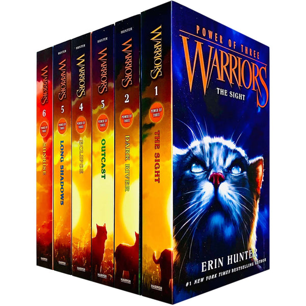 Warrior Cats Series 3 Power of Three - 6 Collection Set By Erin Hunter (The Sight, Dark River, Outcast, Eclipse, Long Shadows & Sunrise)