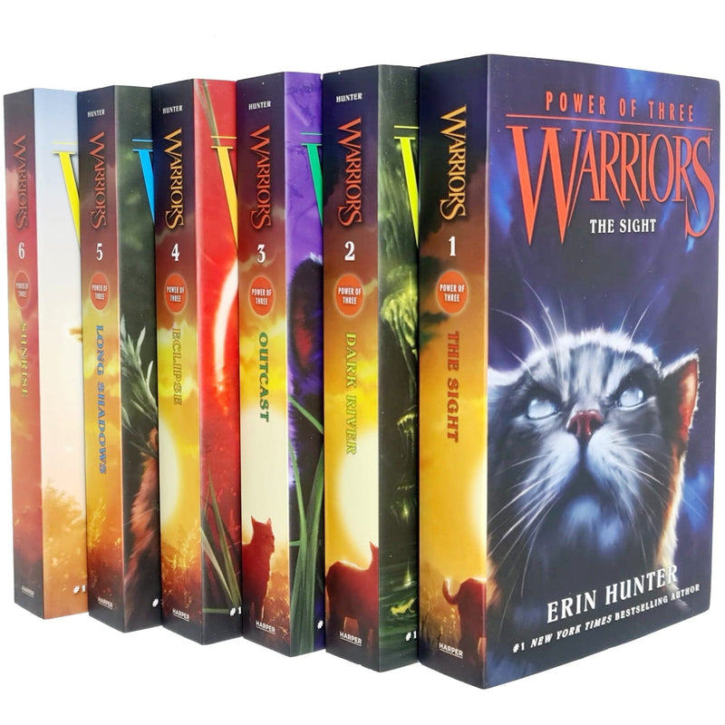 Warrior Cats Series 3 Power of Three - 6 Collection Set By Erin Hunter (The Sight, Dark River, Outcast, Eclipse, Long Shadows & Sunrise)