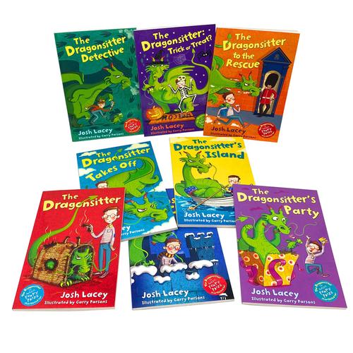 Josh Laceys 8 Books Collection Set - The Dragonsitter Detective Trick Or Treat To The Rescue Party..