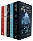 Victoria Aveyard Red Queen Series 5 Books Collection Set (Red Queen, Glass Sword, Kings Cage, War Storm, Broken Throne)