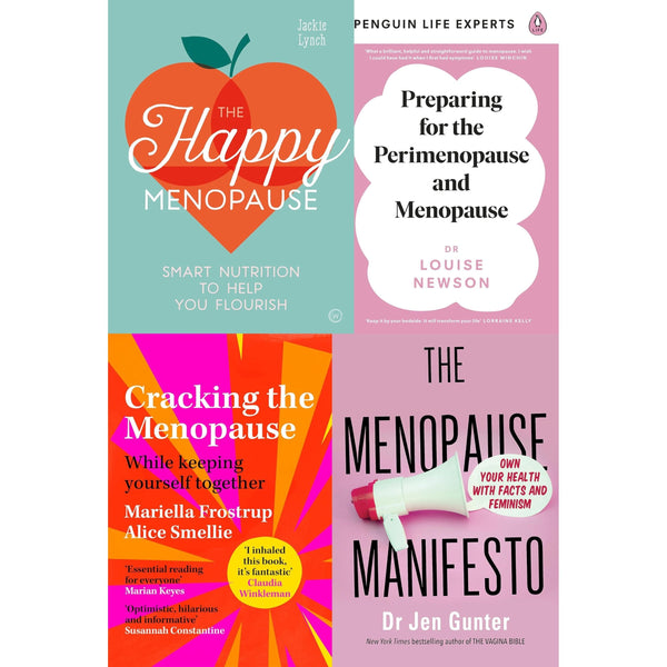 The Menopause Manifesto, The Happy Menopause, 
Cracking the Menopause, Preparing for the Perimenopause and Menopause 4 Books Collection Set
