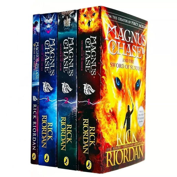 Rick Riordan Magnus Chase Series 4 Books Collection Set The Sword Of Summer Hammer Of Thor Ship Of..