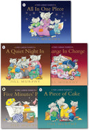 The Large Family Five Minutes Peace 5 Books Collection Set by Jill Murphy A Quiet Night in, A Piece of Cake, Mr Large In Charge,  Five Minutes' Peace, All in One Piece