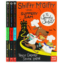 Shifty McGifty and Slippery Sam Collection 4 Books Set By Tracey Corderoy (Jingle Bells, The Spooky School, Up Up and Away & The Aliens Are Coming)
