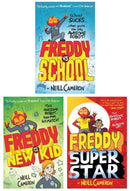 The Awesome Robot Chronicles Series Books 1 - 3 Collection Set by Neill Cameron (Freddy vs School, Freddy the Superstar & Freddy and the New Kid)