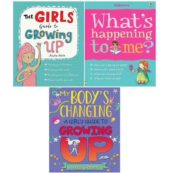 Whats Happening to Me Girls,Girls Guide to Growing Up,Bodys Changing 3 Books Collection Set