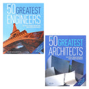 The 50 Greatest Architects By Ike Ijeh and The 50 Greatest Engineers By Paul Virr, William Potter 2 Books Collection Set