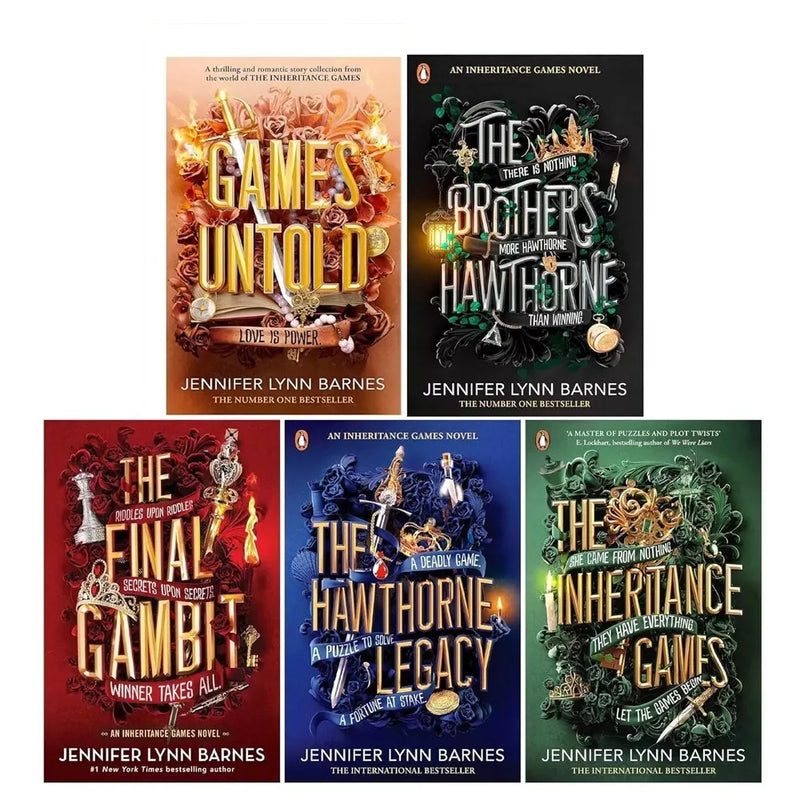 The Inheritance Games Series By Jennifer Lynn Barnes 5 Books Collection Set (Games Untold, The Brothers Hawthorne, The Final Gambit, The Hawthorne Legacy and The Inheritance Games)