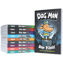 Dog Man Series 10 Books Collection Set by Dav Pilkey Mothering Heights, Grime and Punishment, Fetch-22, For Whom the Ball Rolls, Brawl of The Wild
