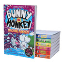 Bunny vs Monkey 7 Books Collection Set by Jamie Smart – Supersonic Aye-Aye, The Human Invasion & Funny Graphic Adventure Collection for Kids
