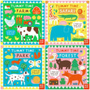 Tummy Time Collection 4 Books Set by Louise Lockhart (Safari, Farm, Park & Forest)