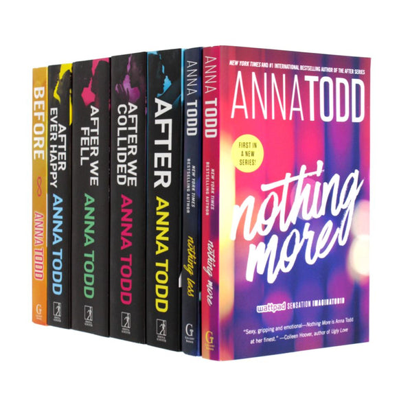Anna Todd 7 Books Collection The After &amp;amp; The Landon Series (After, After Ever Happy, After We Collided, After We Fell, Before, Nothing More &amp;amp; Nothing Less)