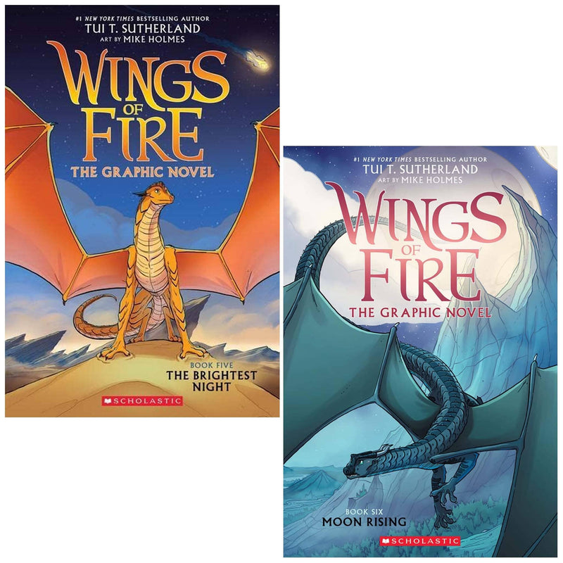 Wings of Fire The Graphic Novel 2 Books Collection Set (The Brightest Night, Moon Rising)