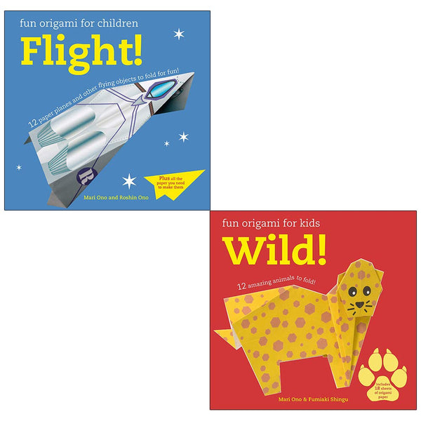 Mari Ono 2 Books Collection Set- Fun Origami for Children Flight, Fun Origami for Children Wild