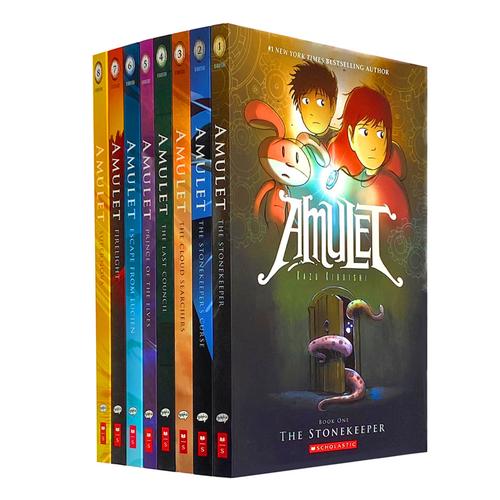 Amulet 8 Books Graphic Novel Box Set Illustrated by Kazu Kibuishi