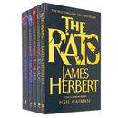 James Herbert Collection 5 Books Set (The Rats, Lair, Domain, Haunted, Fluke)