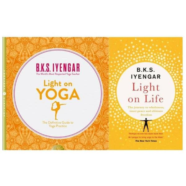 Light on Yoga & Light on Life 2 Books Collection Set by B.K.S. Iyengar
