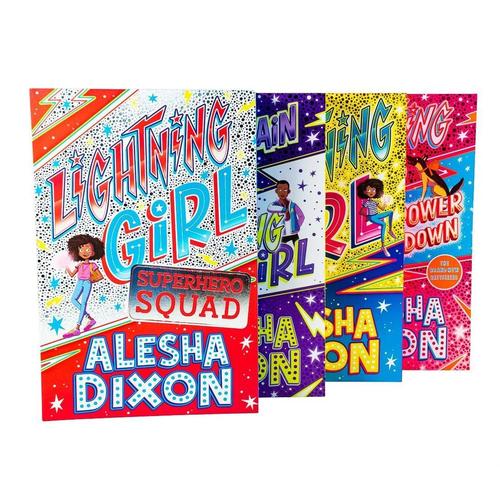 Alesha Dixon Lightning Girl 4 Books Collection Set - Lightning Girl Superhero Squad Secret Supervi..