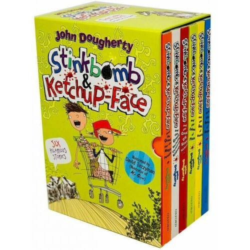 Stinkbomb And Ketchup Face 6 Books Collection Box Set By John Dougherty Badness Of Badgers Quest F.. - books 4 people