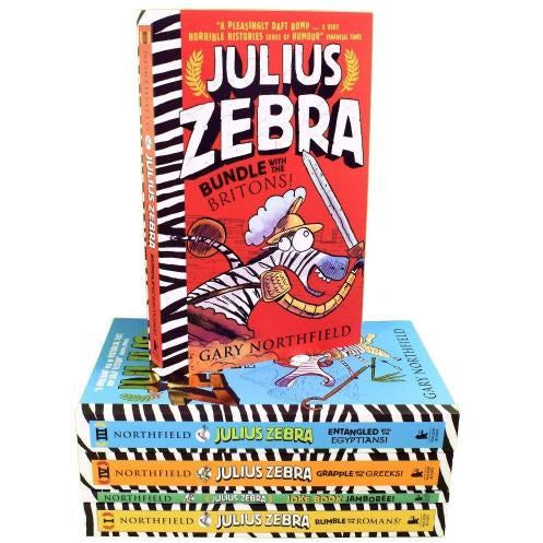 Julius Zebra Rumble With The Romans 5 Books Collection Set By Gary Northfield Children Adventure B.. - books 4 people