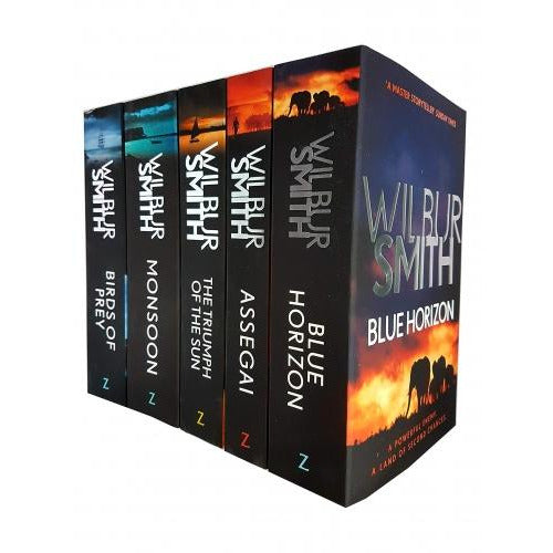 Wilbur Smith Courtney Series 5 Books Collection Set Book 9-13 - Assegai The Triumph Of The Sun Blu.. - books 4 people