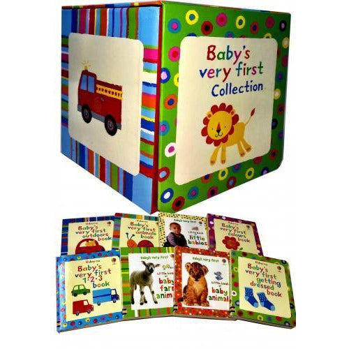 Usborne Babys Very First Collection 8 Books Set Children Gift Pack First Outdoors Animal Colours F.. - books 4 people